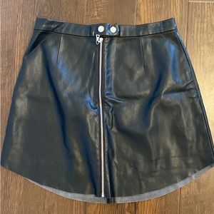 Pleather Mini Skirt